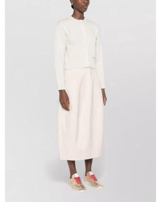 A.P.C. Natural Knit Cardigan Long Sleeves Ribbed Cuffs Hem