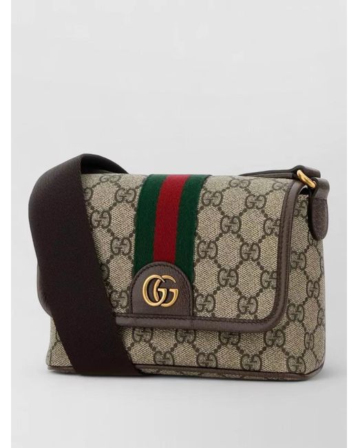 Gucci Gray Canvas Mini Crossbody Bag for men
