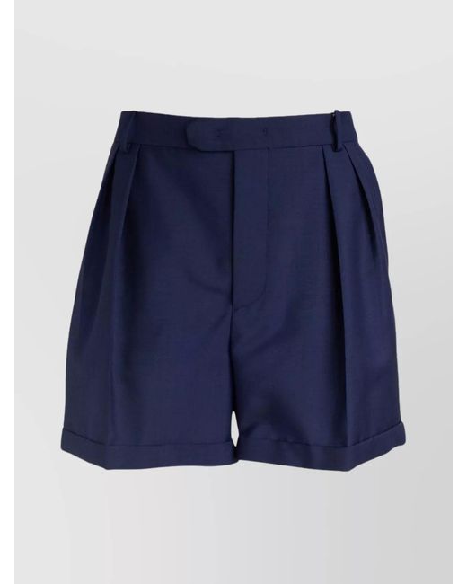 Bally Blue Wool Blend Tailored Bermuda Shorts for men