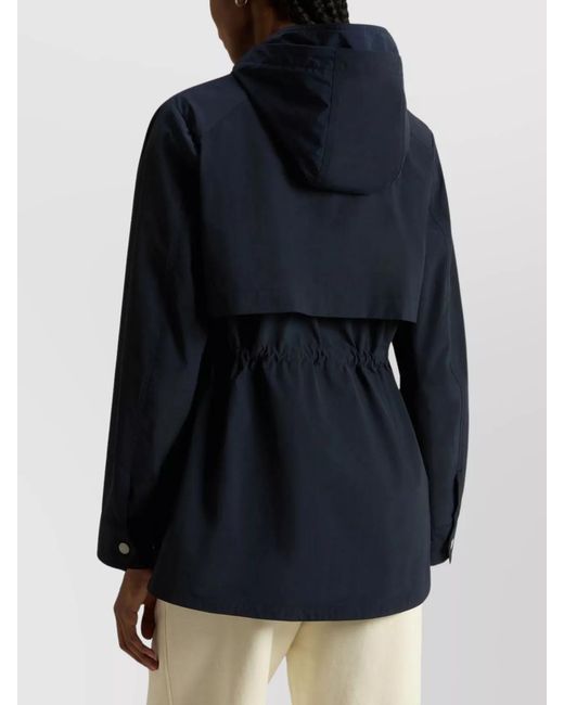 Woolrich Blue Hooded Fitted Jacket