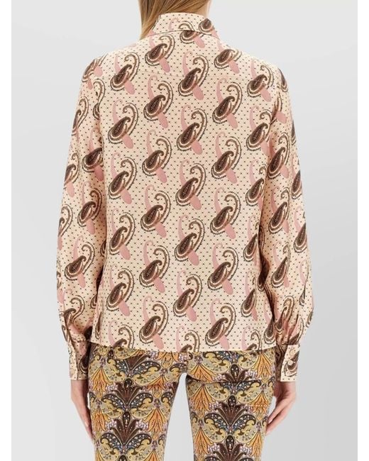 Etro Natural Silk Paisley Print Slim-Fit Shirt