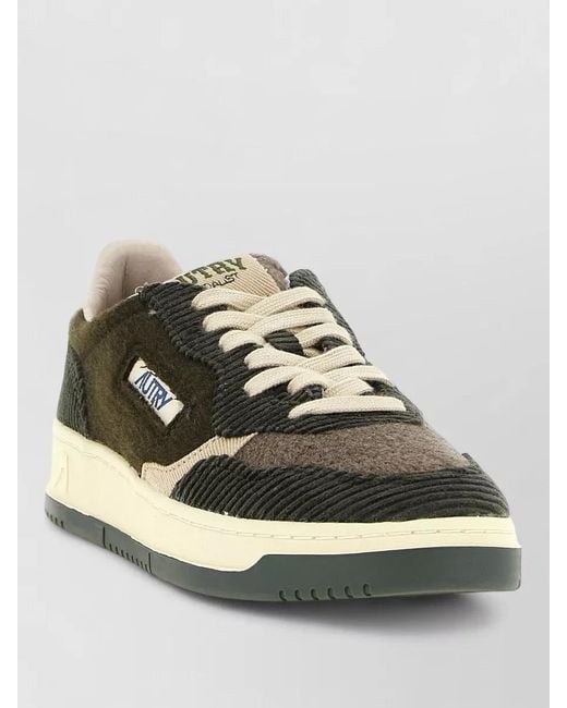 Autry Metallic Medalist Low Lace Up Sneakers Rubber for men