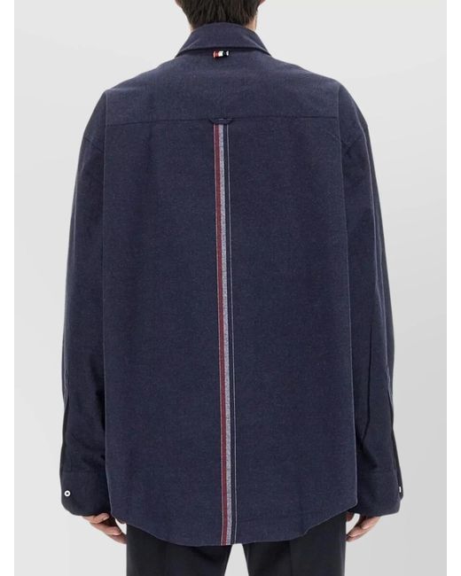 Thom Browne Blue 4Bar Shirt for men