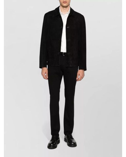 Emporio Armani White Cotton Shirt Logo Detail Long Sleeves for men