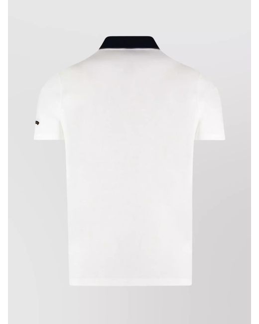 Paul & Shark White Cotton Short-Sleeve Polo Shirt for men