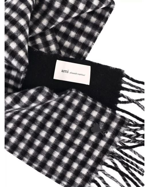 AMI White Wool Scarf