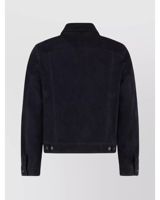 Paul Smith Blue Suede Shirt Jacket for men