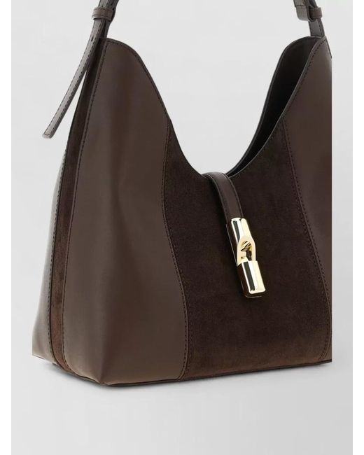 Furla Brown Goccia M Tote Bag Shoulder Strap