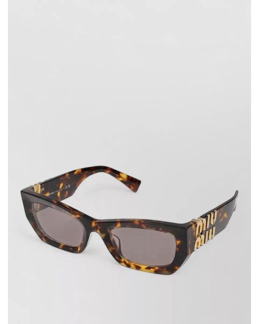 Miu Miu Multicolor Sunglasses Rectangular Thick Arms Model 0Mu 09Ws