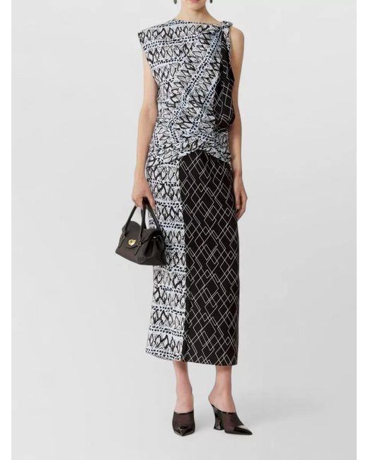 Lanvin Black Structured Shoulder Bag Tone Detailing
