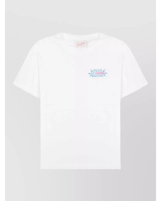 Mc2 Saint Barth White Emilie Cotton T-Shirt
