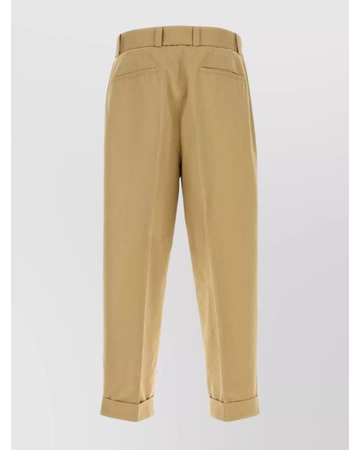 Jil Sander Natural Cropped Trousers for men