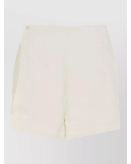 PANGAIA Natural Linen Wrap Shorts Back Pockets