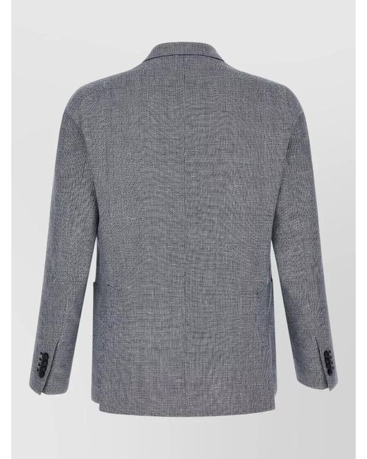 Tagliatore Gray Linen Blend Blazer for men