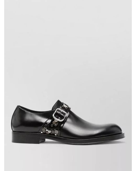 Dries Van Noten Black Leather Loafers for men