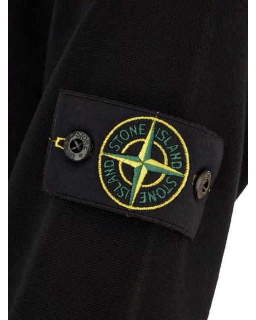 Stone Island Blue Wool Crew Neck Jumper for men