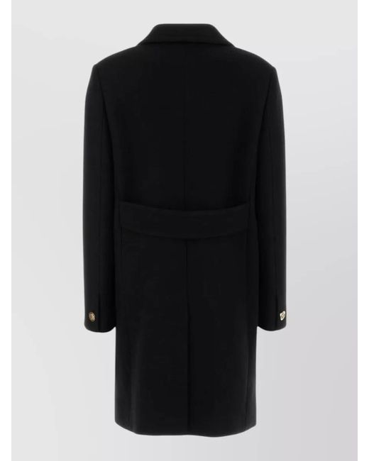Gucci Black Wool Coat Single Breasted Notch Lapels