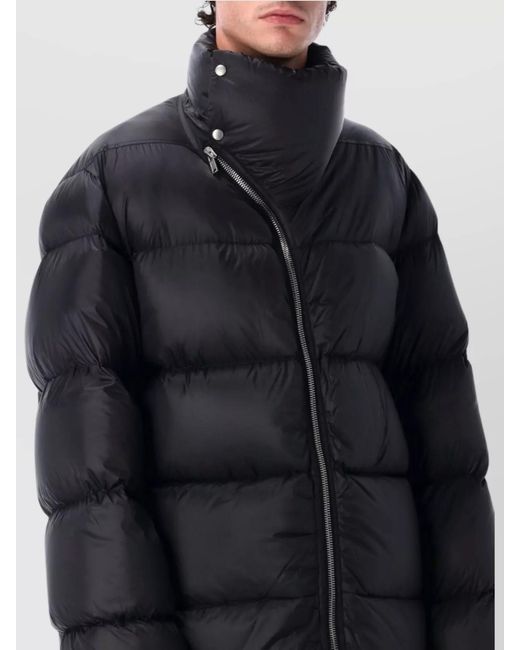 Rick Owens Black Turtle Coat Down Jacket for men
