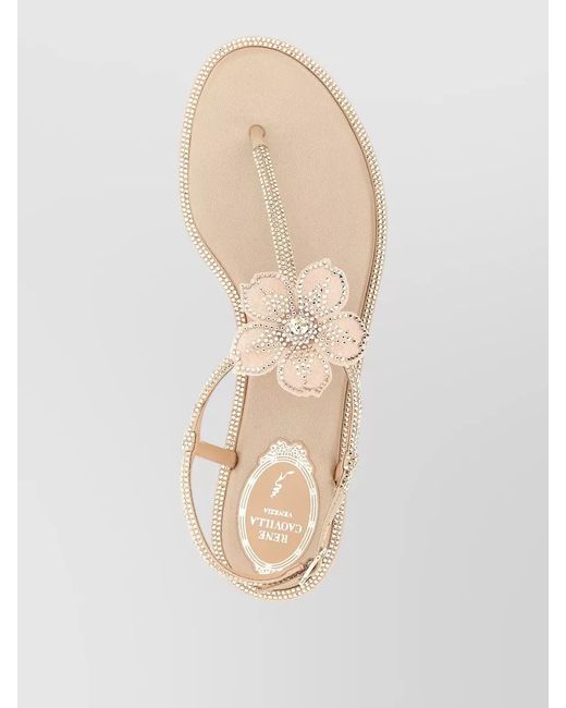 Rene Caovilla Natural Glass Sandals