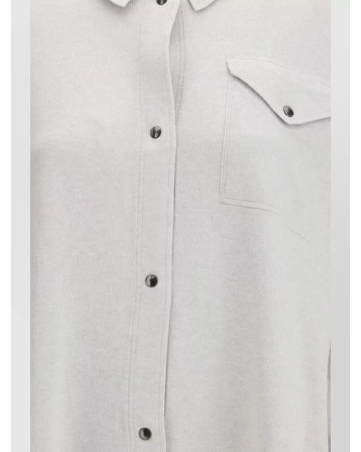 Fabiana Filippi White Wool Fitted Jacket