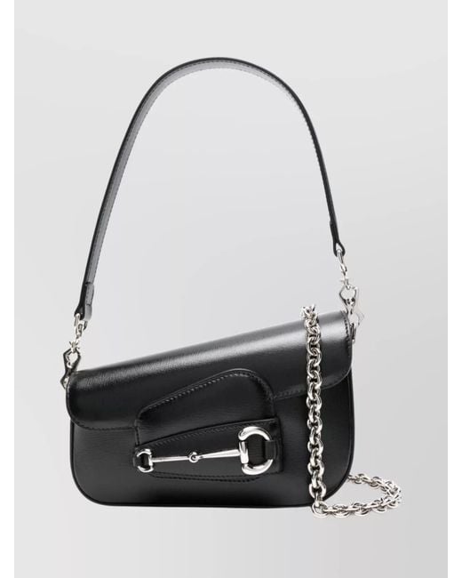Gucci Black Mini Leather Horsebit 1955 Shoulder Bag