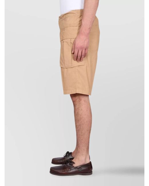 Aspesi Natural Cotton Cargo Shorts for men