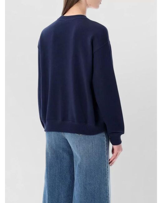 Polo Ralph Lauren Blue Polo Ralph Lauren Cotton Fleece Crewneck Sweatshirt