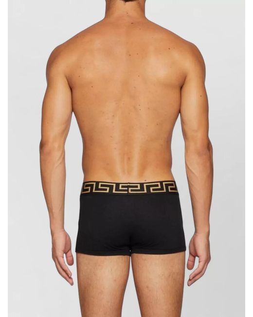 Versace Blue Underwear Set Greek Key Pattern Waistband for men