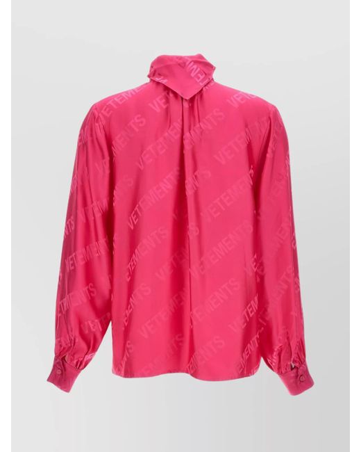 Vetements Pink Monogram Blouse