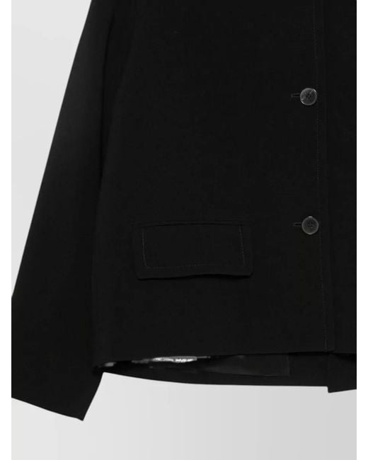 Alberto Biani Black Casual Blazer Long Sleeves Front Pockets