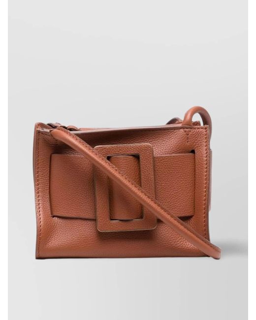 Boyy Brown Soft Leather Tote Bag With Adjustable Strap