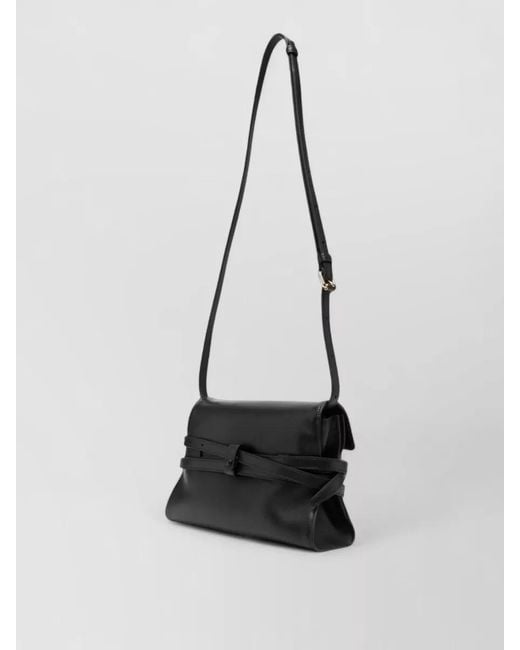 Moschino White Shoulder Clutch Bag Soft Leather Strap