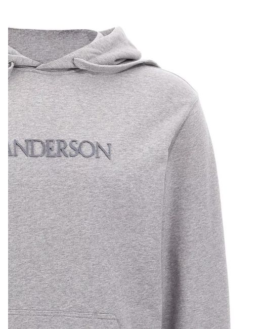 J.W. Anderson Gray Logo Embroidery Hoodie