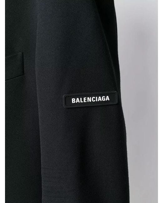 Balenciaga Black Washed Single-Breasted Viscose Blazer