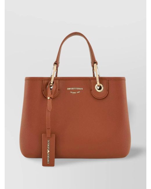 Emporio Armani Brown Small Tote Bag