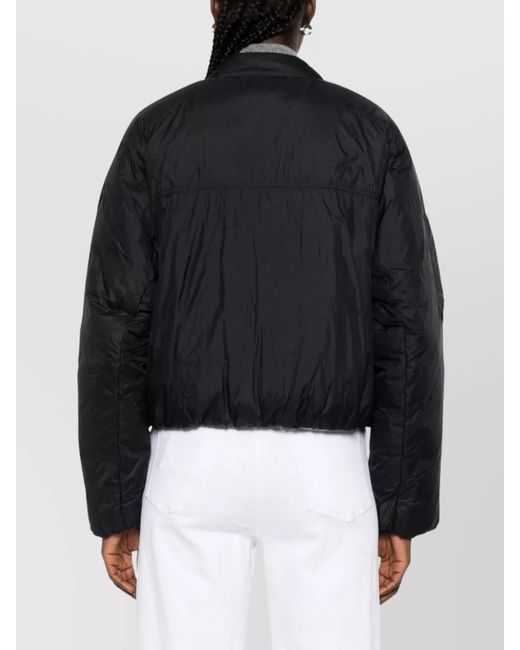 Canada Goose Black Quilted Cropped Bomber Jacket