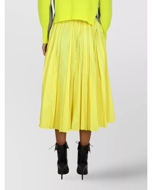 Philosophy Yellow Pleated Skirt