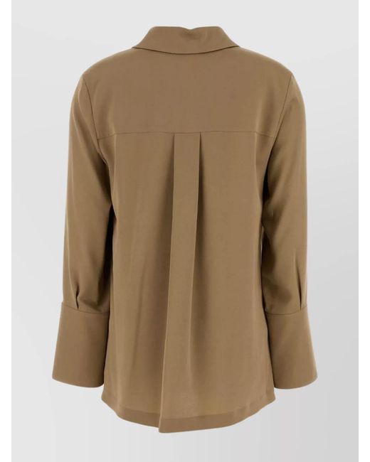 Max Mara Natural Silk Stretch Dover Blouse