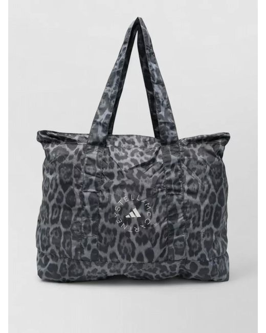 Adidas By Stella McCartney Gray Leopard Print Beach Tote Bag
