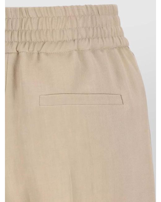 Brunello Cucinelli Natural Cropped Trousers