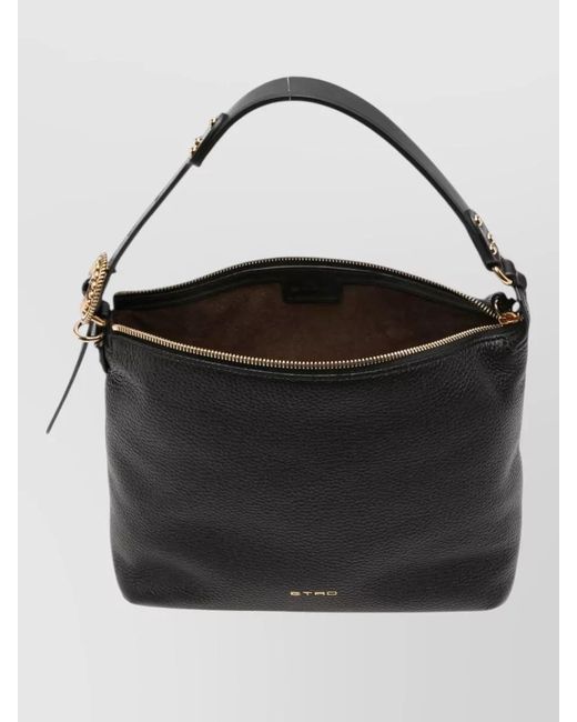 Etro Black Na Leather Clutch Bag