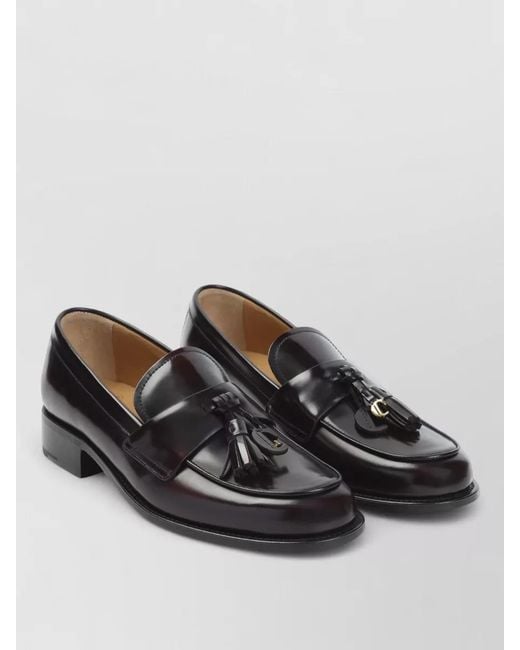 Church's Black Leather Tassel Loafers