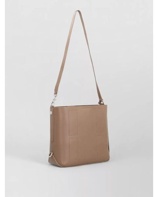 Hogan White Hocket Small Leather Hobo Tote Bag