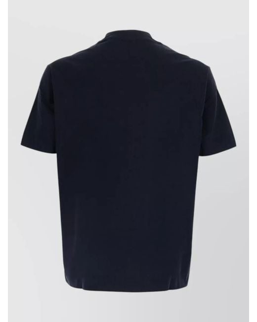 Emporio Armani White Logo-Embroidered Cotton Crew-Neck T-Shirt for men