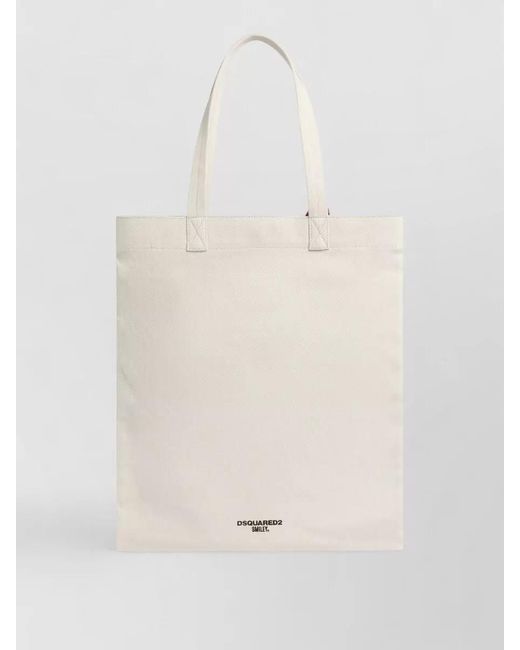 DSquared² Gray Cotton Tote Bag for men