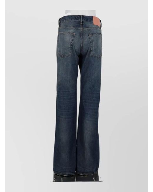 Acne Blue Regular-Fit Straight-Leg Jeans