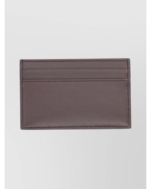 Gucci Purple Slim Leather Card Holder With Metallic Detail for men