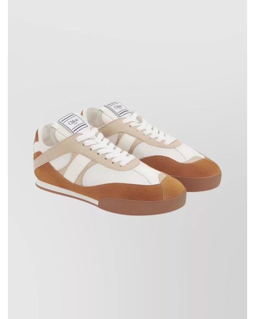 Chloé White Leather Low-Top Sneakers