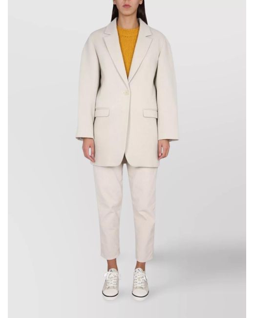 Isabel Marant White Virgin Wool Single-Breasted Blazer