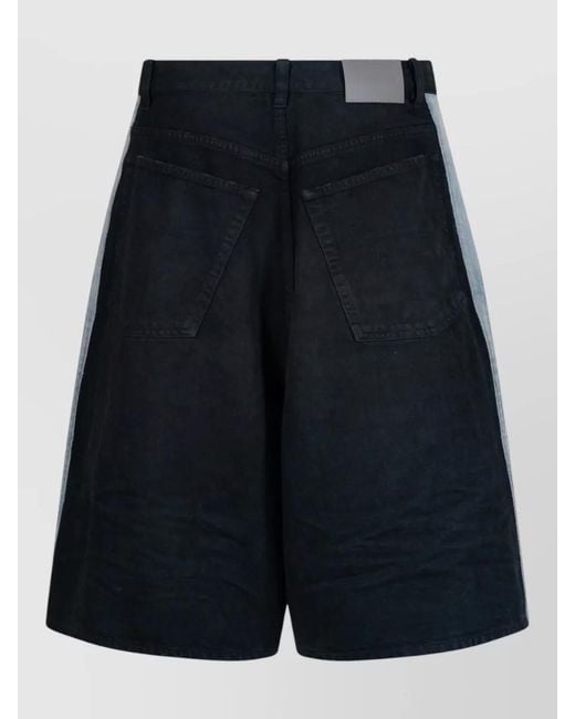 Balenciaga Blue Mid Length Pants Belt Loops Back Pockets for men